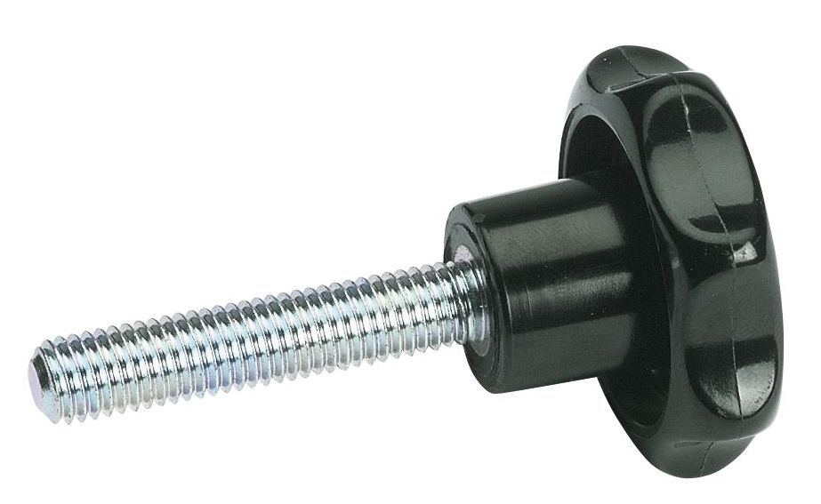 RUČKA NA VIJKU M8x40 ZVJEZDASTA 40MM CRNA